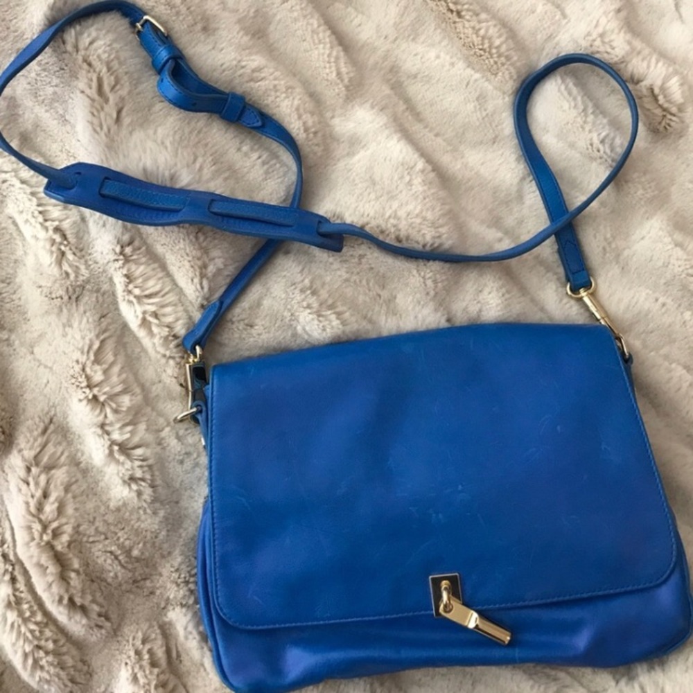 ISO blue leather bag